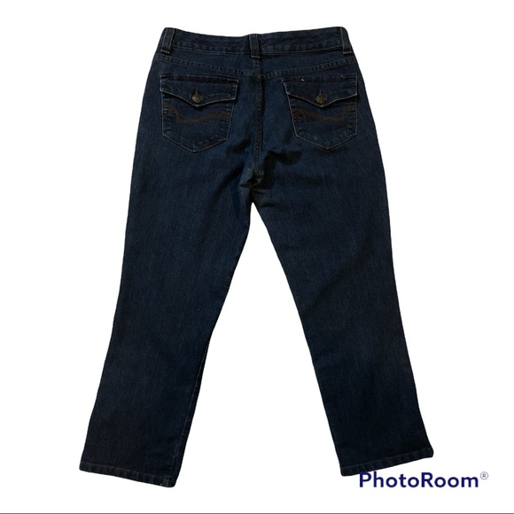 Nine West Women Blue Vintage America Classic Rise Boyfriend Capri Jean size 6/27 - Picture 7 of 11